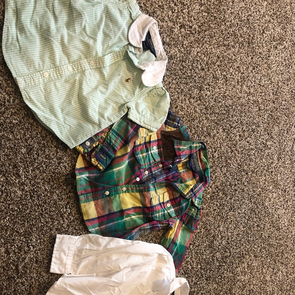 3 button downs. No spots